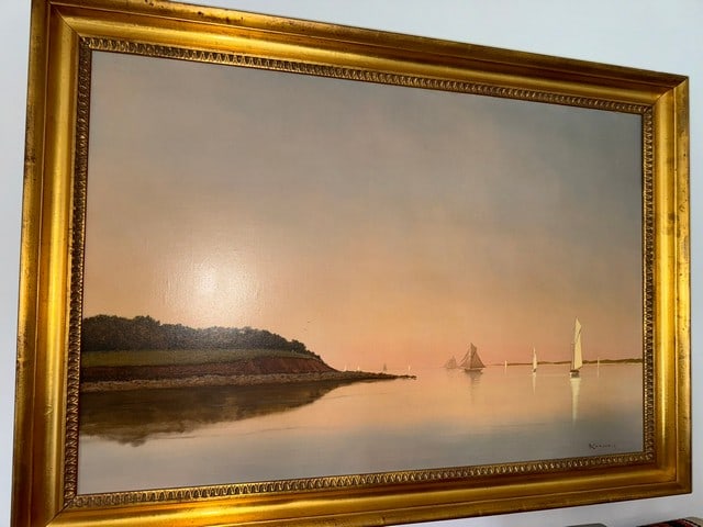 SGN. MICHAEL KEANE OIL PAINTING IN A GILT FRAME, COPY RIGHT 1988 (1 of 10)