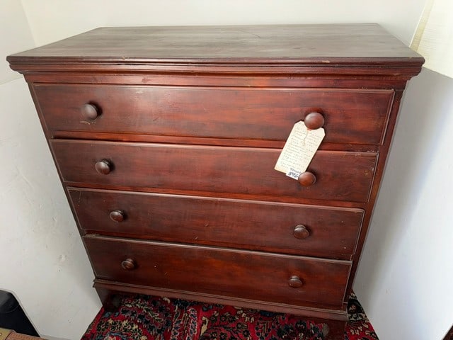 36"W COUNTRY CHERRY GRATUATED DRW. CHEST, BUILT BY ROSWELL LOOMIS (1 of 5)