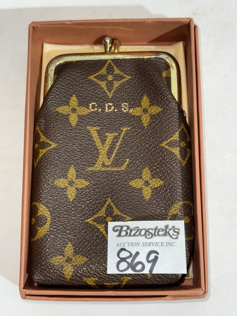 LOUIS VUITTON BORWN MONOGRAM CIGARETTE BAG, SOLD AT SAKS FIFTH AVE., IN LV GIFT BOX (1 of 4)