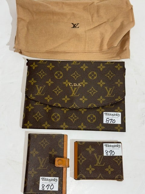 VINTAGE LOUIS VUITTON RABAT 23 CLUTCH IN BROWN MONOGRAM 9'WX6.5"H & A LV ADDRESS (1 of 3)