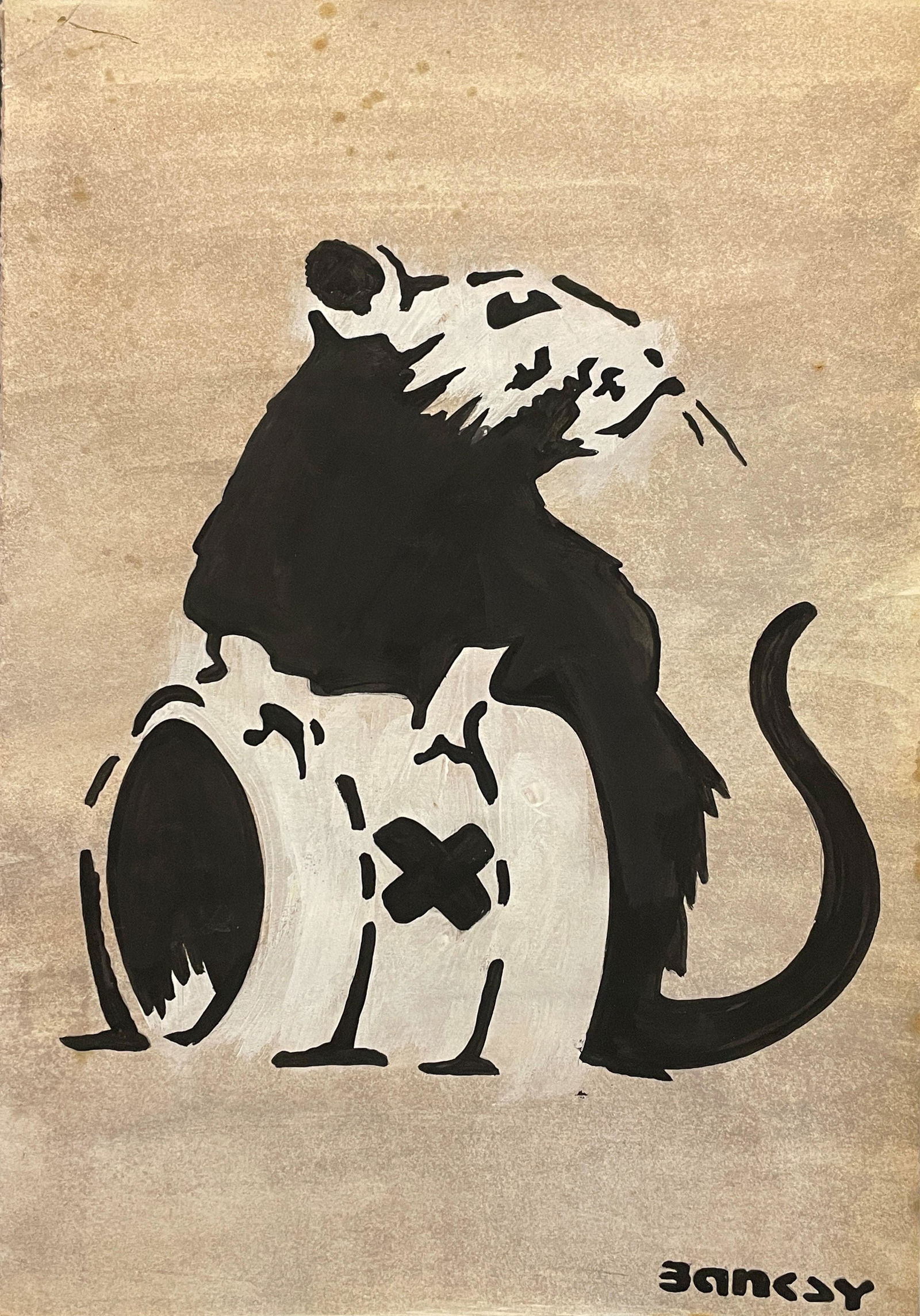 After - Banksy (1974) Mixed technique on Paper (1 of 2)