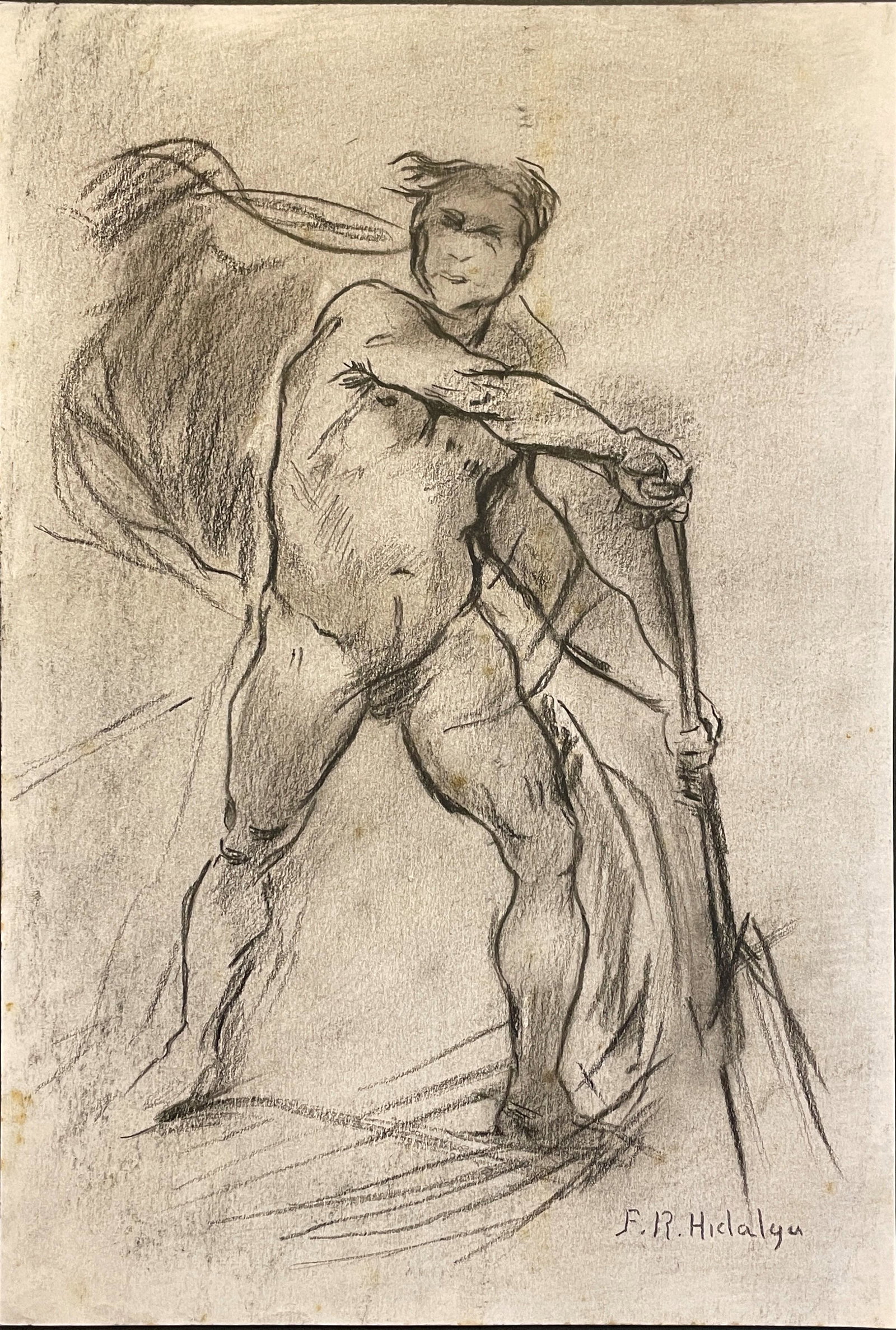 After - Felix Resurreccion Hidalgo (1855-1913),: After - Felix Resurrection Hidalgo, .The drawing is done in the well-known style of Felix Resurrection Hidalgo.He was held in high esteem by the Filipino enlightened group, although he was never direc