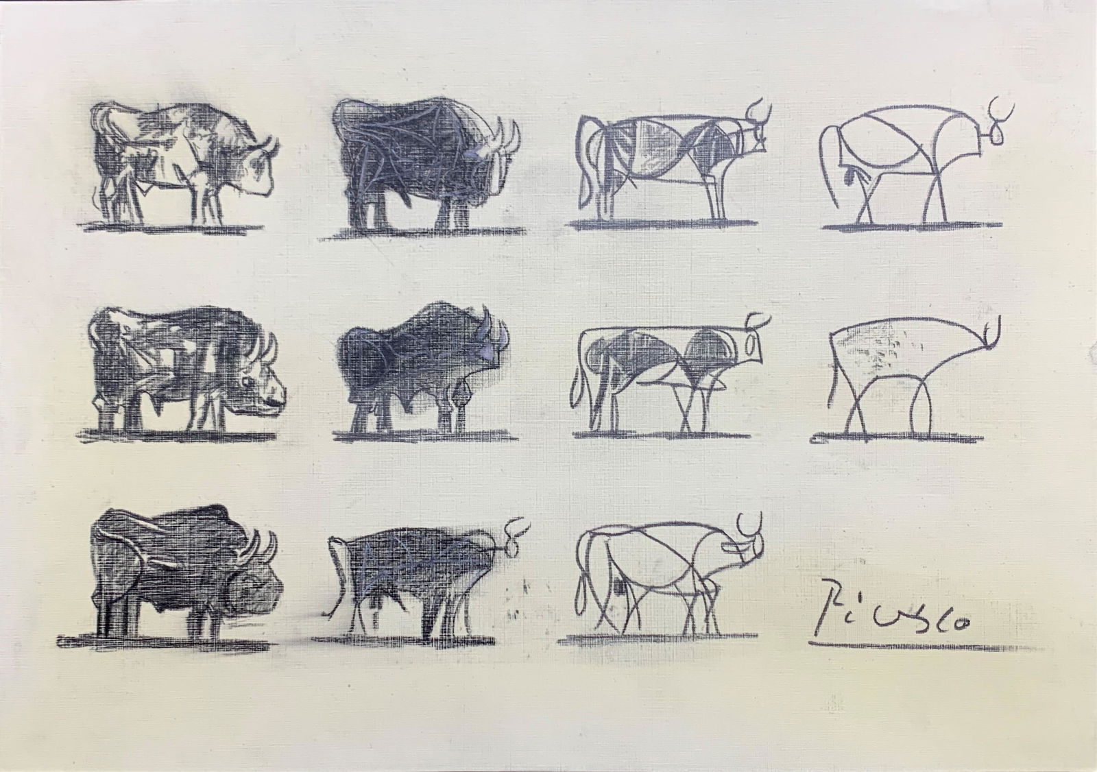 Pablo Ruiz Picasso (1881-1973) graphite on Paper In the style of (1 of 2)