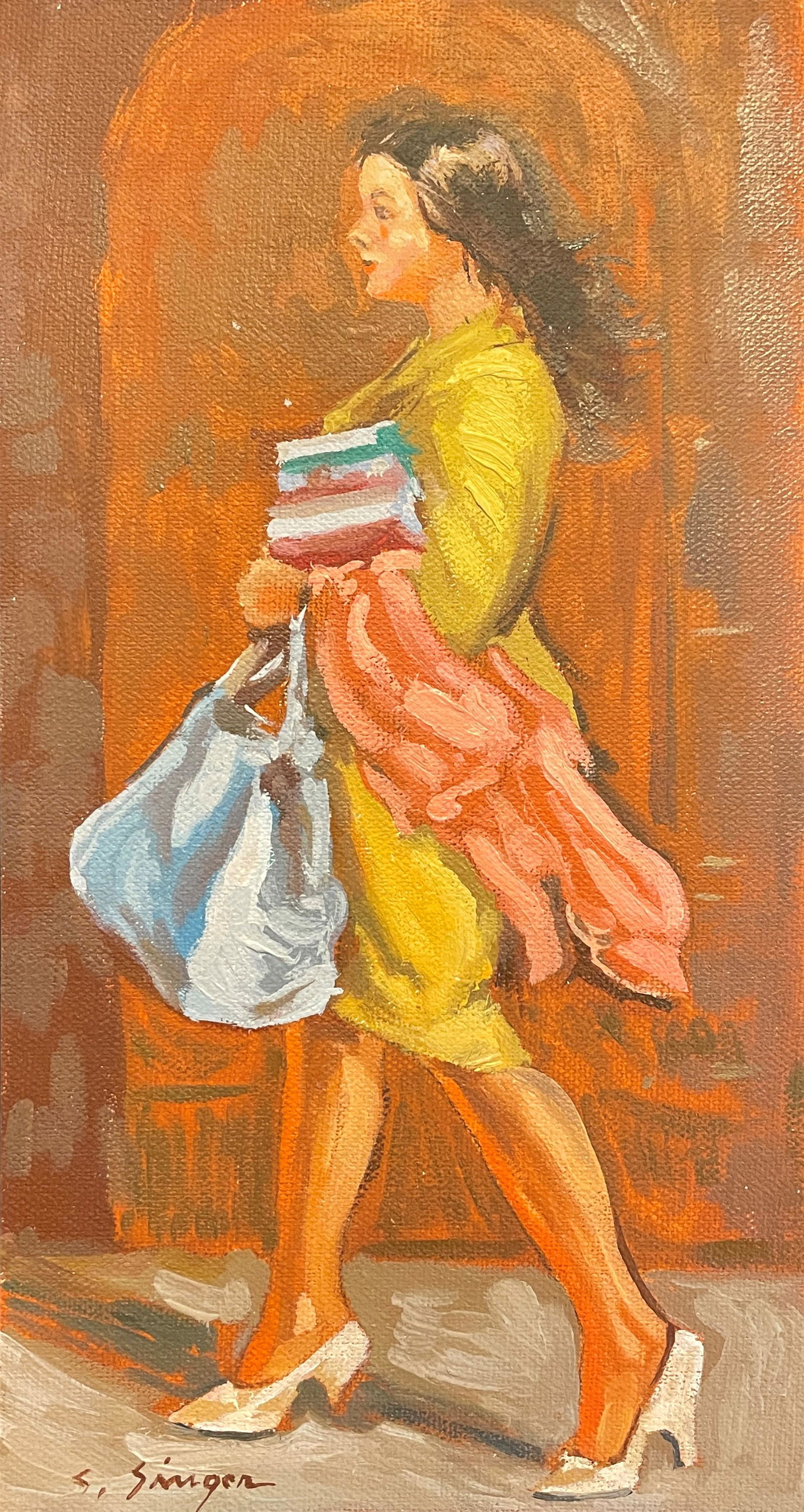 Clyde Singer (1908-1999) Oil on oil Paper  In the style of (1 of 2)