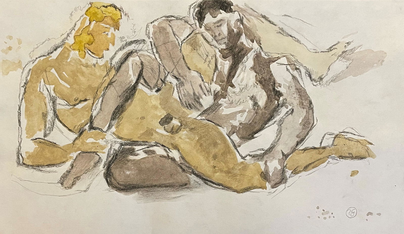 Duncan Grant (1885-1978) Watercolor on Paper  In the style of (1 of 2)