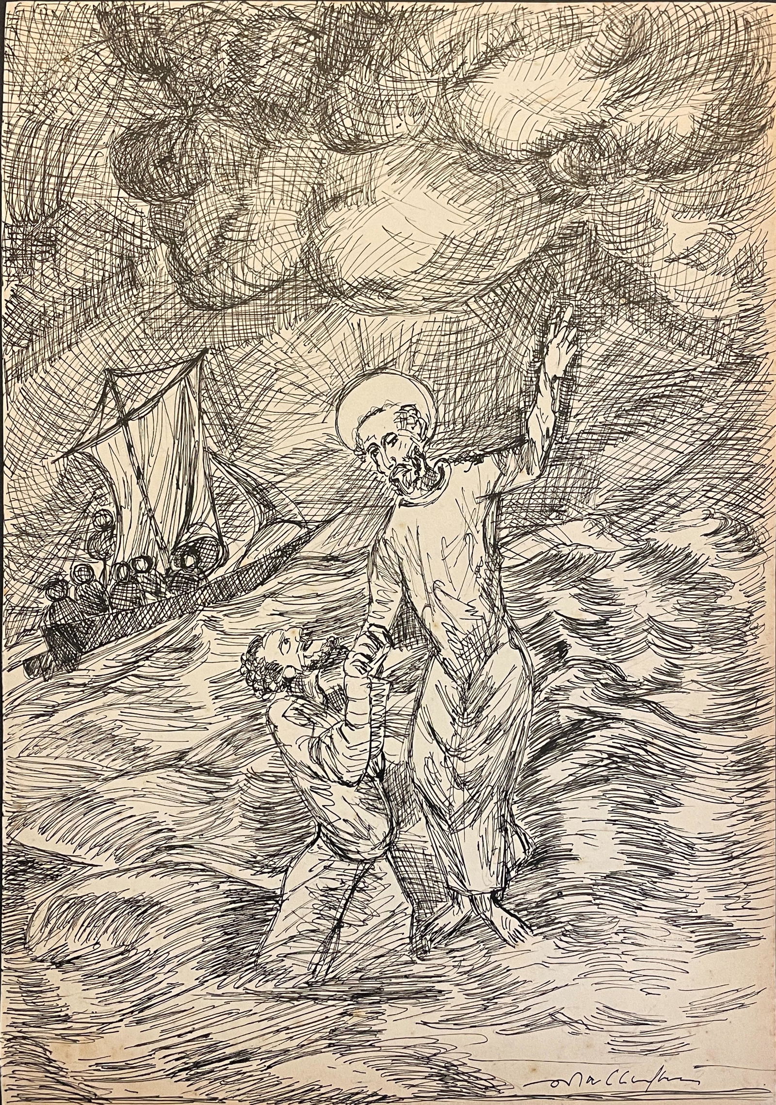 Walter Wellenstein (1898-1970), In the style of: Unusual piece of art, original. Small scratches (see photos).