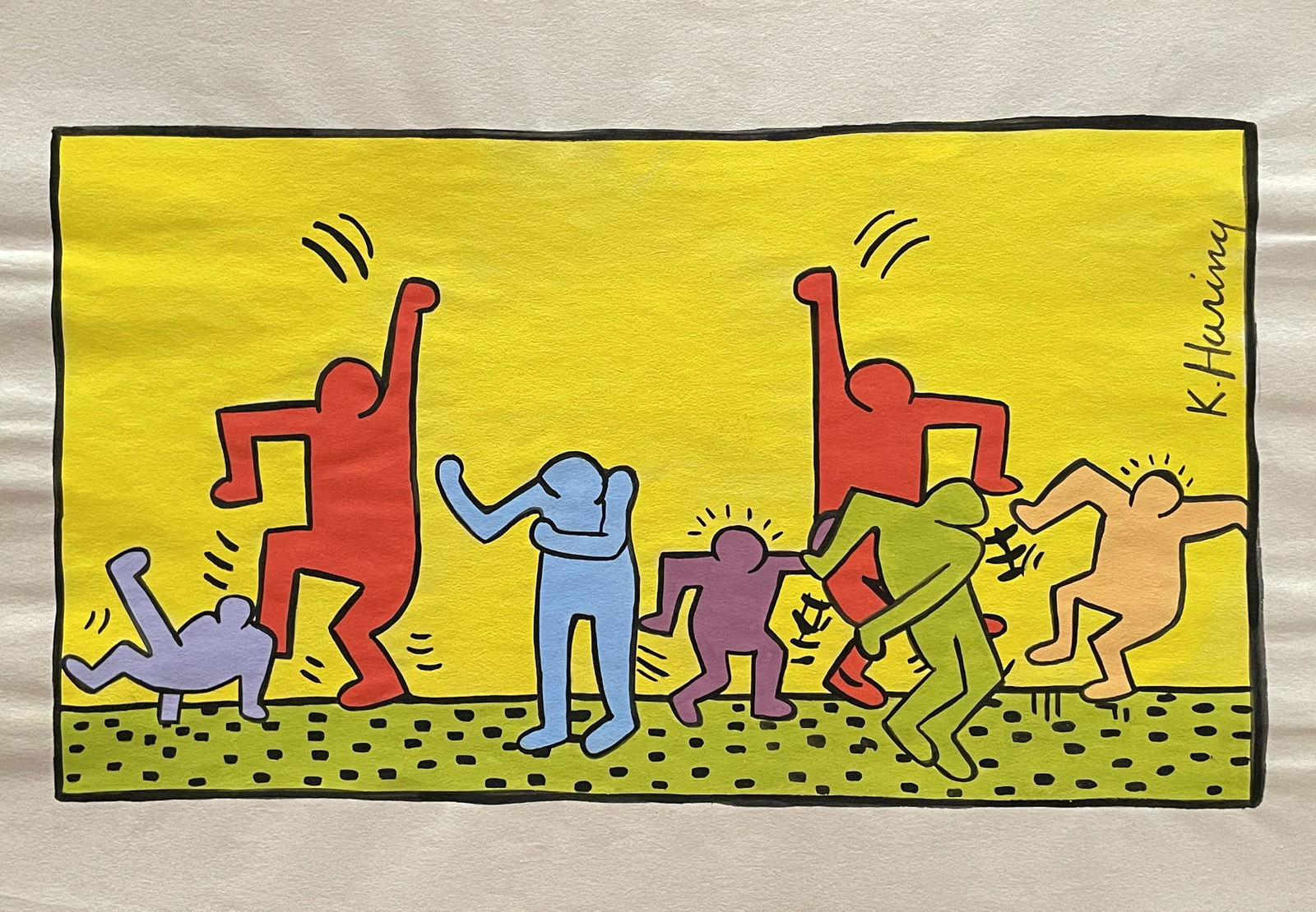 Keith Allen Haring (1918-1979): Drawing on paper. Good condition, no breaks or damage. Note: All pieces in this catalog are sold in the artist's style, which means that the piece may have been painted by the artist or by someone els
