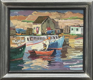 Antonio Cirino (1889 - 1983), Certificate: Oil on board. Good condition, no breaks or damage. Note: All pieces in this catalog are sold in the artist's style, which means that the piece may have been painted by the artist or by someone else in