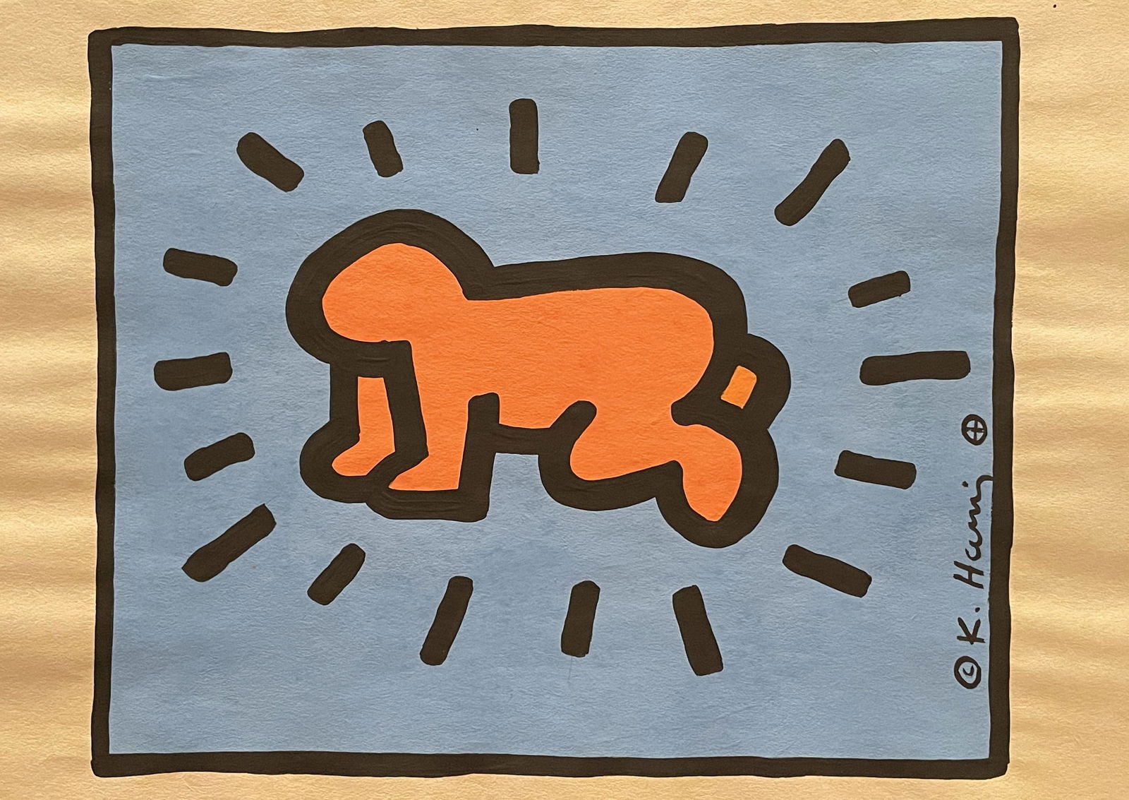 Keith Allen Haring (1918-1979): Drawing on paper. Good condition, no breaks or damage. Note: All pieces in this catalog are sold in the artist's style, which means that the piece may have been painted by the artist or by someone els