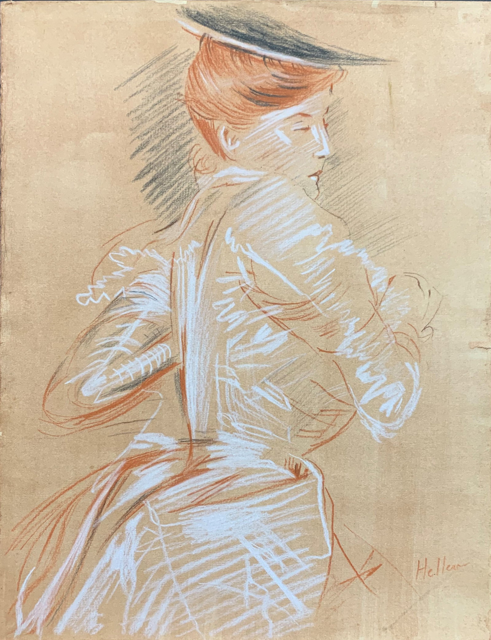 Paul Cesar Helleu (1859-1927): Drawing on paper. Good condition, no breaks or damage. Note: All pieces in this catalog are sold in the artist's style, which means that the piece may have been painted by the artist or by someone els