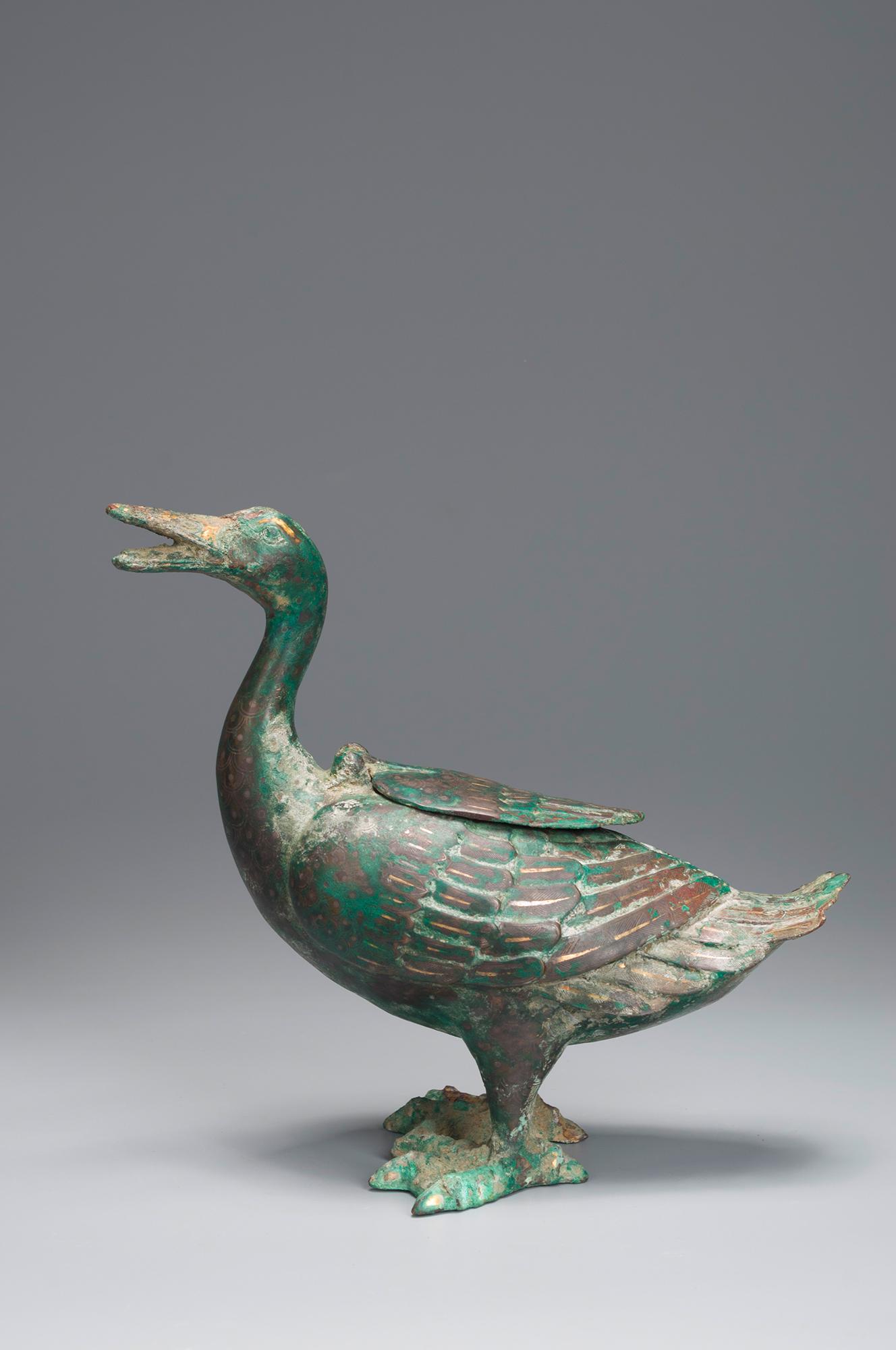 A bronze duck shaped incense burner (1 of 11)