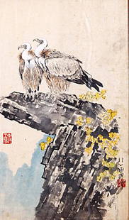 A Chinese painting, Xu Beihong mark: 43Ã—25cm Frame painting