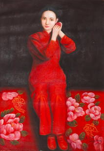 A Chinese figure painting, Wang Yidong mark: 98Ã—70cm