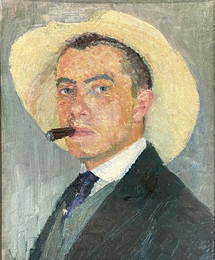 Johann VALETT (1888 - ca. 1961). Self-portrait. "Johann Valett, Self Portrait."