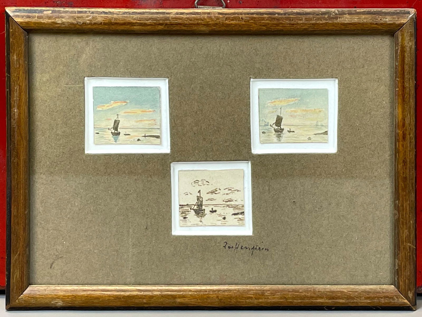 Karl Theodor REIFFENSTEIN (1820 - 1893). Day of a sailing boat. (1 of 7)