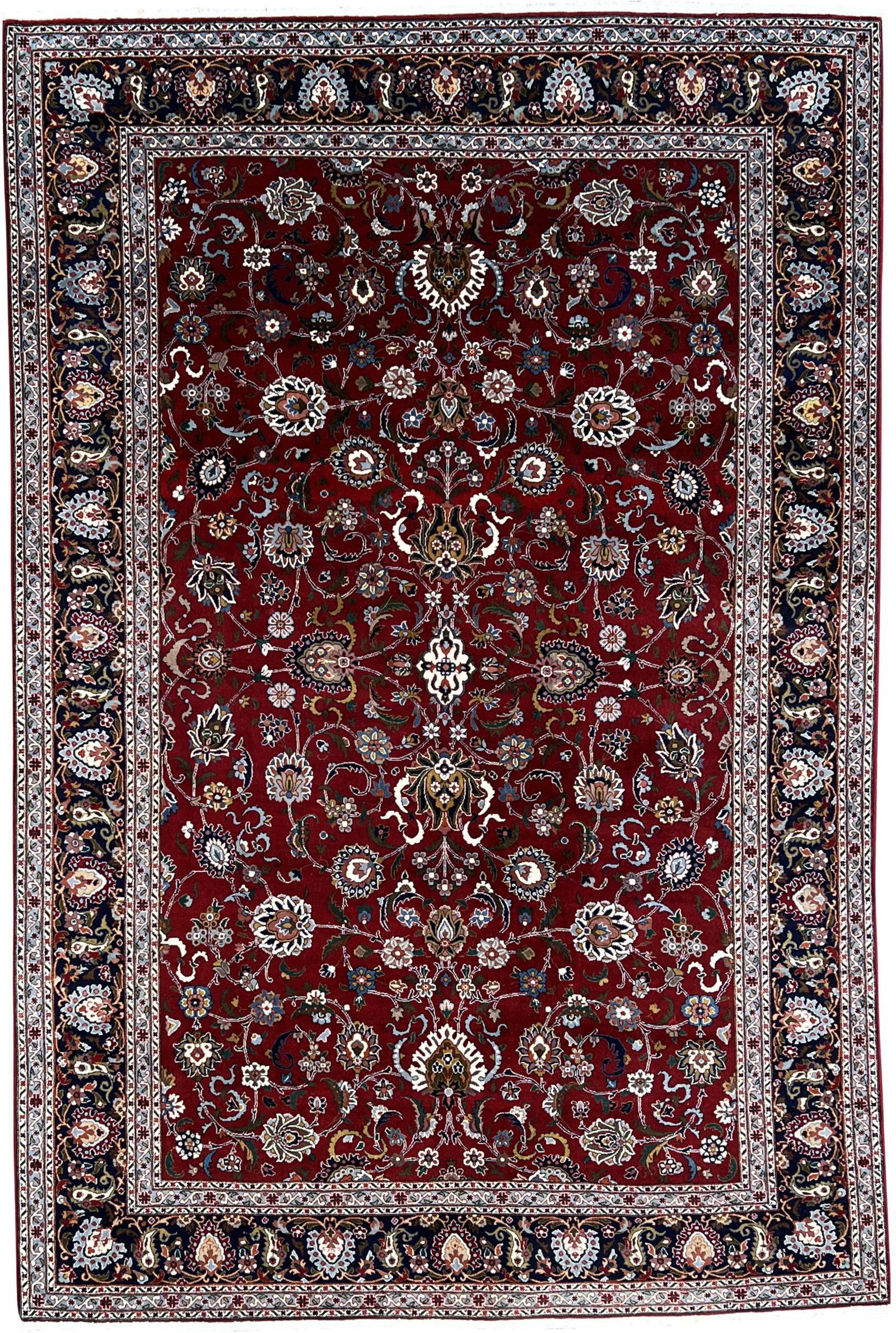 Keshan Persian carpet. Fine. Patterned through. Around 1900. (1 of 16)