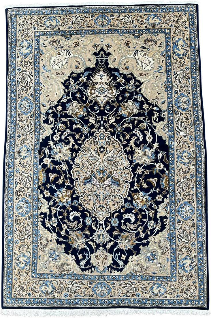 Ghom Persian carpet. Iran. Ascending design with a phoenix. (1 of 12)