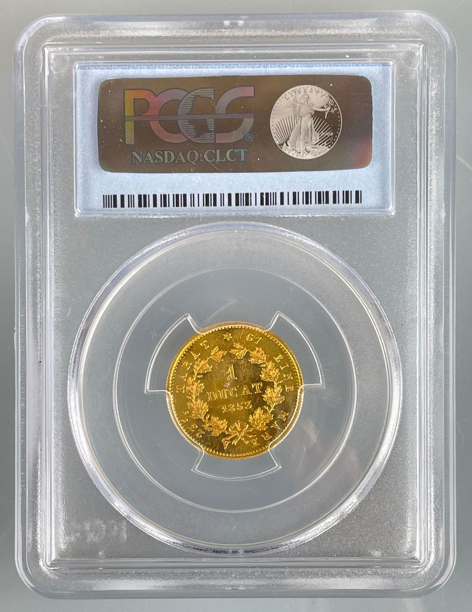 Goldmünze. 1 Dukat. Frankfurt 1853. Vorzüglich - sehr schön. (1 of 4)