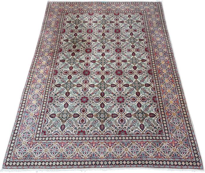 Keshan. Werkstattteppich. Fein. Signiert. - Keshan. Orient carpet. Fine. Signed.: Circa 380 cm x 276 cm. Orientteppich. Persien. Handgeknüpft. Kategorie: Teppiche und Textilien Approx. 380 cm x 276 cm. Oriental carpet. Hand knotted. Category: Carpets and textiles
