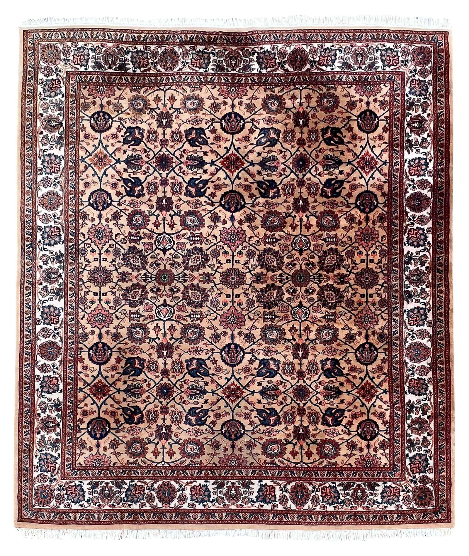 Täbriz. Durchgemuster. Seltener Goldton. - Tabriz. Patterned through. Rare gold tone.: 305 cm x 253 cm. Handgeknüpft. Perserteppich. Iran. Kategorie: Teppiche und Textilien. 305 cm x 253 cm. Hand knotted. Category: Carpets and textiles.