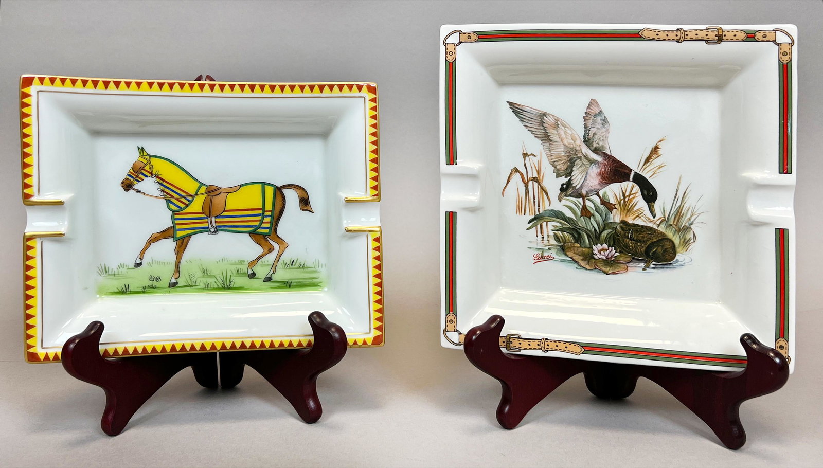 Two ashtrays. HERMÈS. GUCCI. (1 of 10)