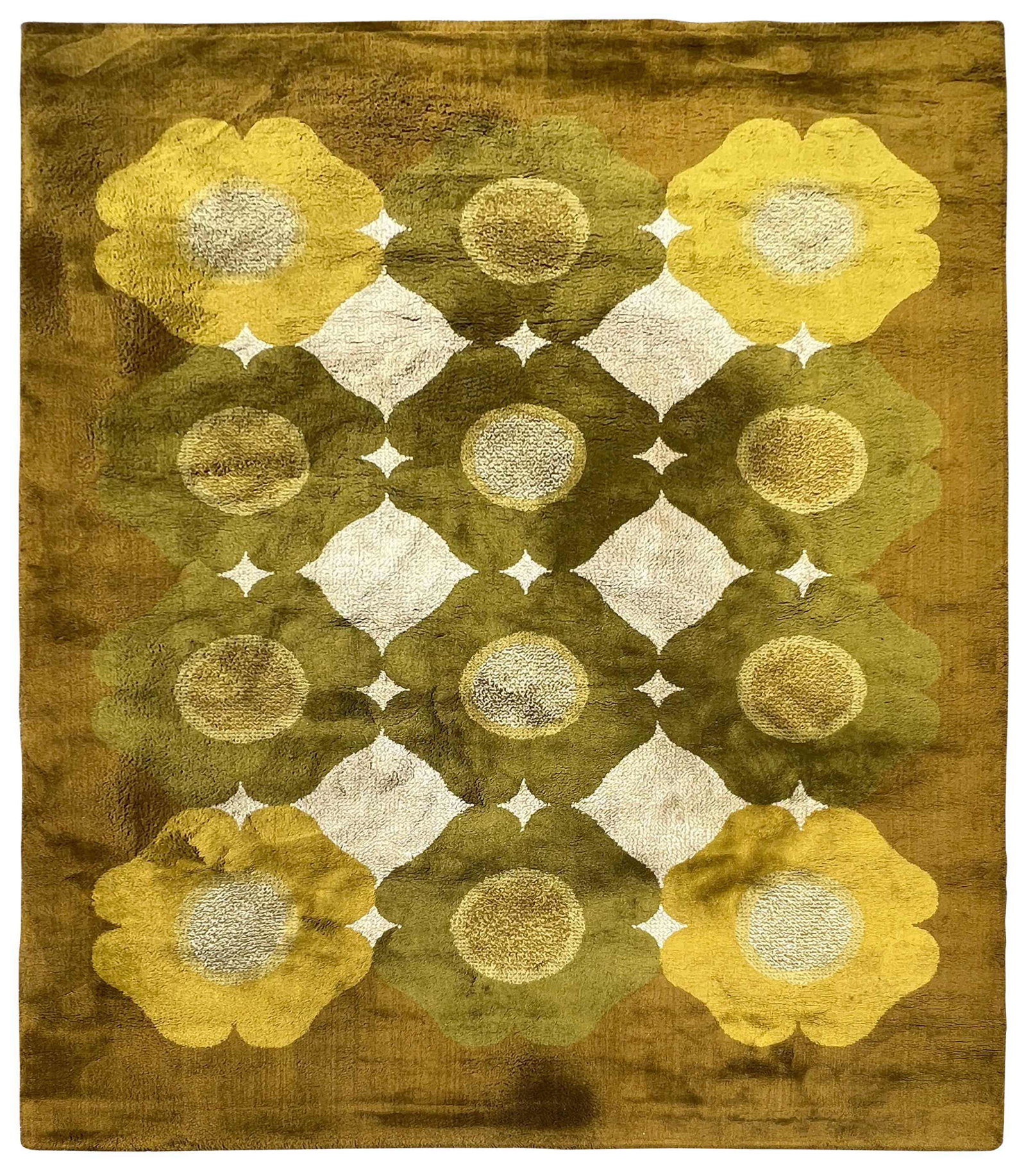 Design carpet. Space-age. Panton era. 1960's / 1970's.: Approx. 342 cm x 250 cm. Design. Carpet. Panton era. 1960s / 1970s. Category: Design / Category: Carpets and Textiles