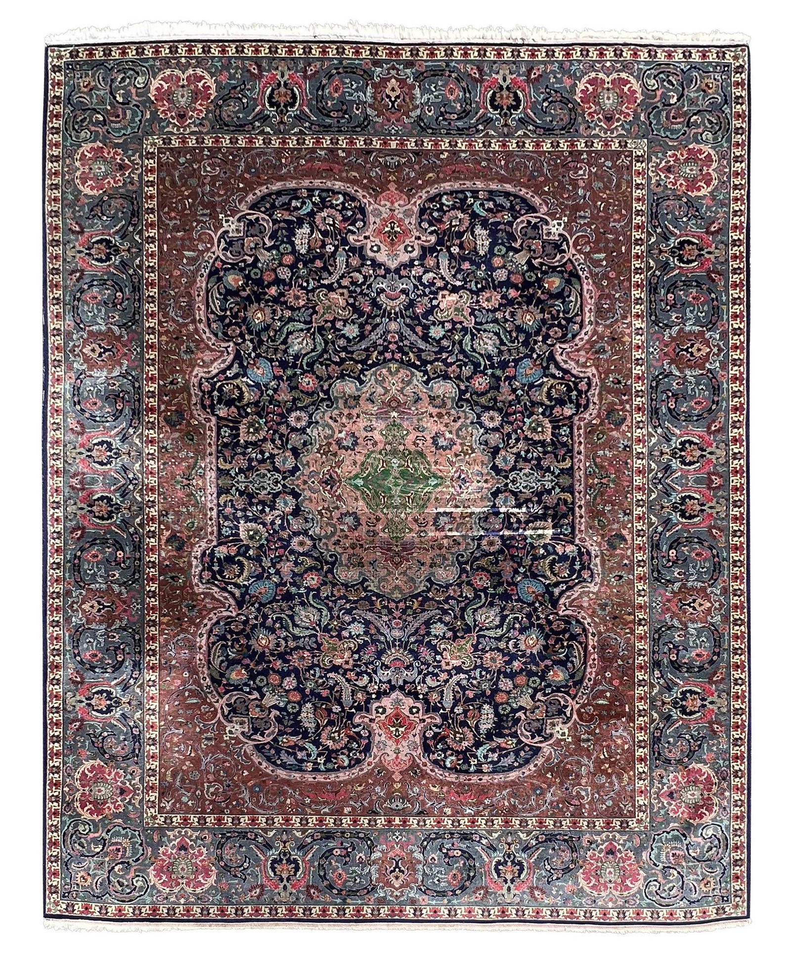 Tabriz. Oriental carpet. Signed. Fine. Cork wool. (1 of 17)