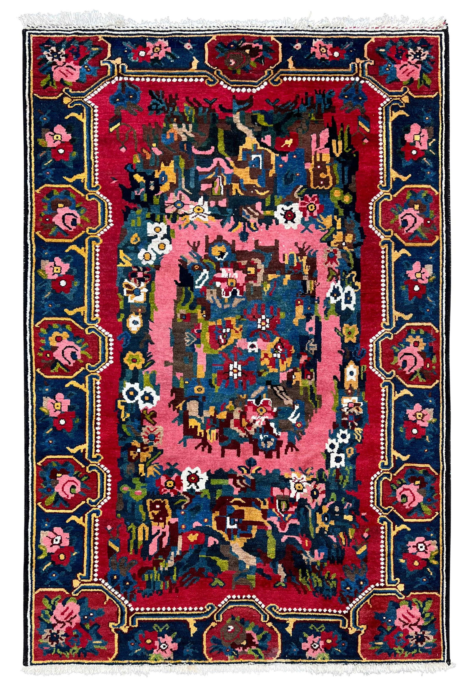 Colorful Bakhtiar. Oriental carpet. Around 1930. (1 of 12)