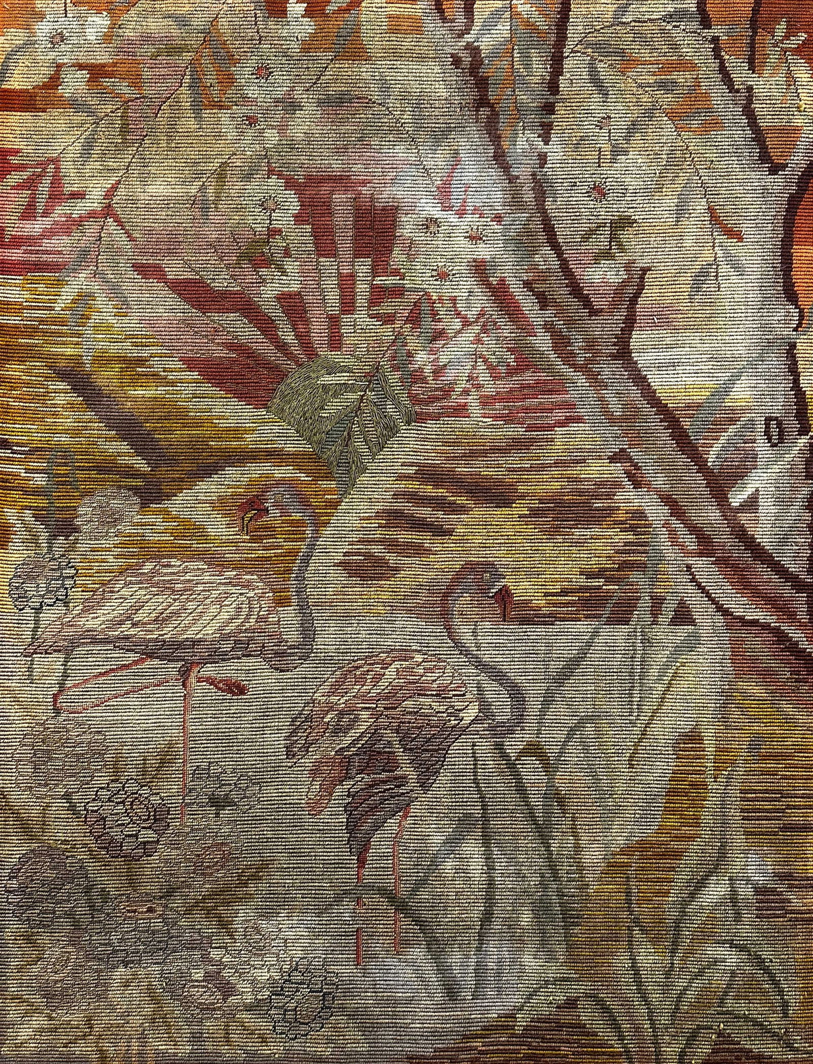 Gros-Point embroidery. Europe. Approximately 100 years old. (1 of 10)