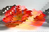 Dale Patrick CHIHULY (1941). 2-piece large glass object "Cadmium Res Persian".