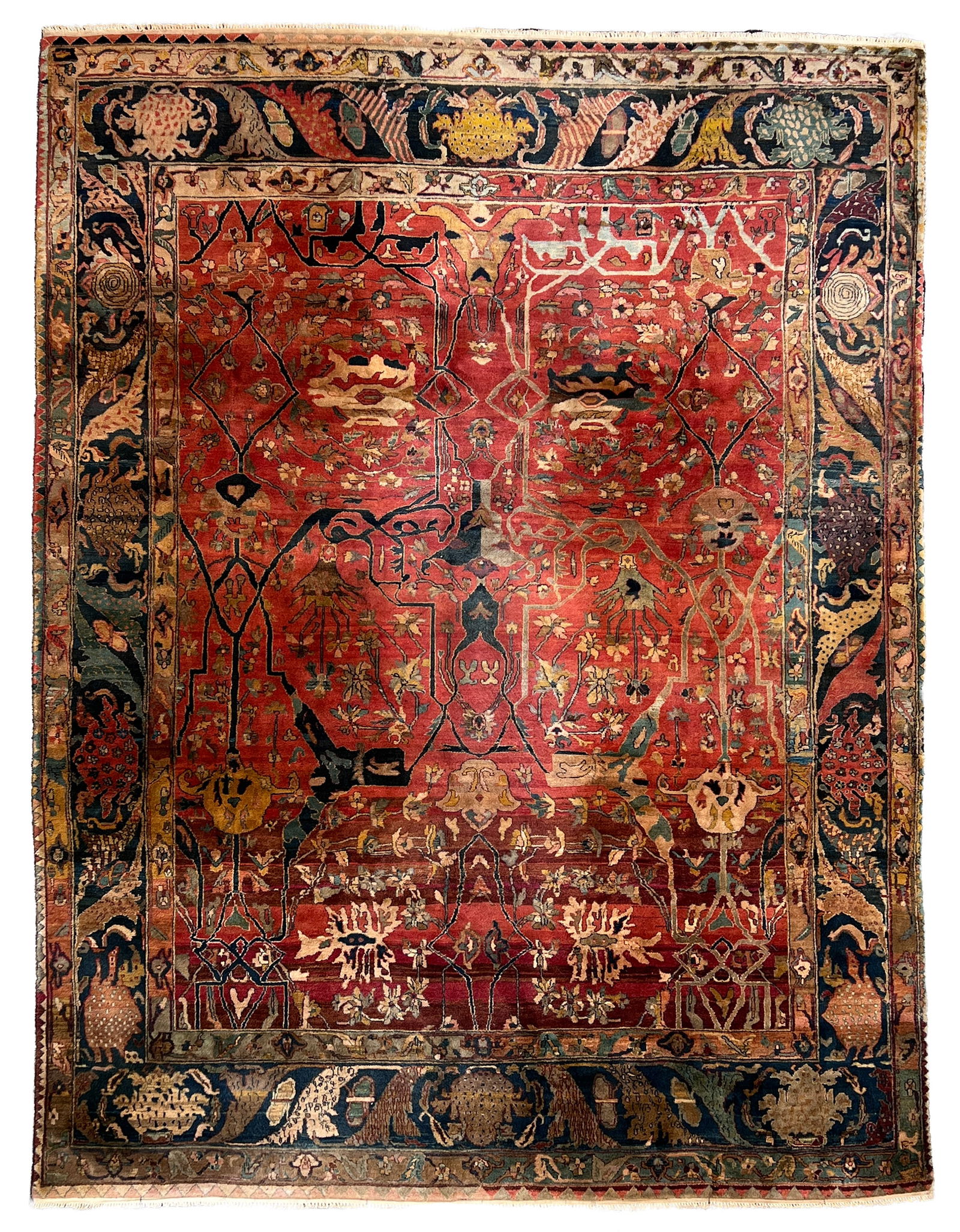 Amritsar. Indien. Circa 320 cm x 248 cm. Um 1950. Amritsar. India. Approx. 320 cm x 248 cm. Circa: Oriental rug. Hand-knotted. Wool on cotton. Rare old pattern. Good condition considering the age. See photos. Category: Carpets and textiles