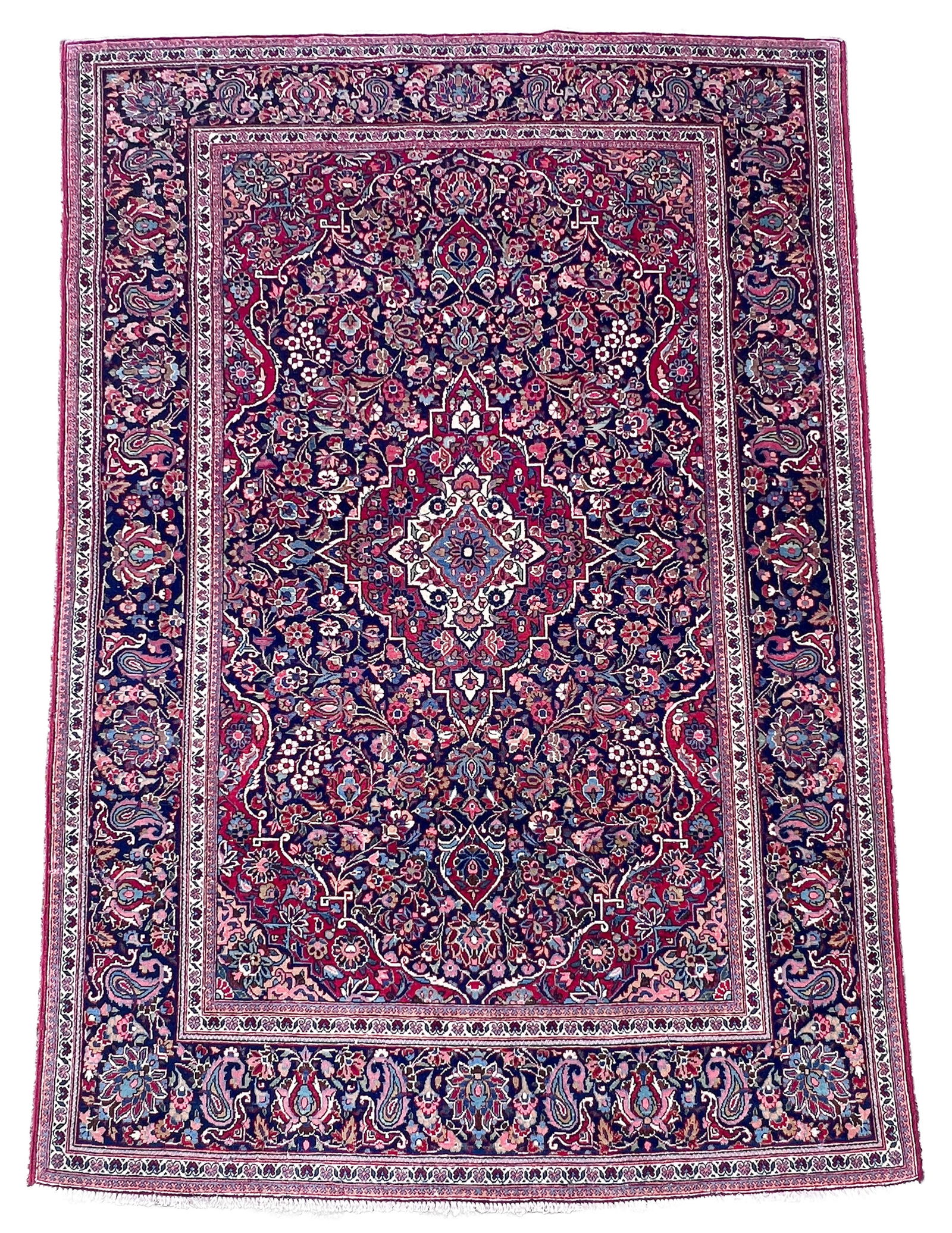 Keshan. Approx. 205 cm x 130 cm. Circa 1920.: Oriental carpet. Iran. Persian carpet. Hand-knotted. Cork wool on cotton. Good condition considering its age. See photos. Category: Carpets and textiles