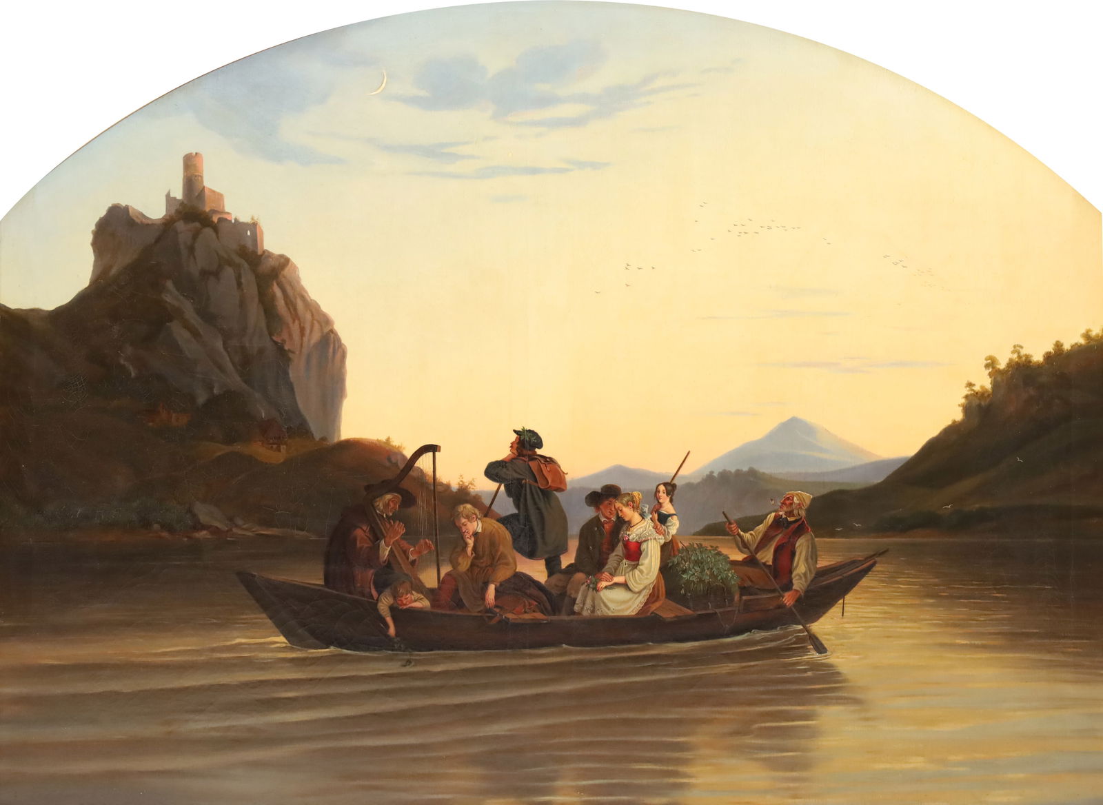 Ludwig RICHTER (1803 - 1884) Copy after. ‘The Crossing of the Elbe at Schreckenstein’. (1 of 12)