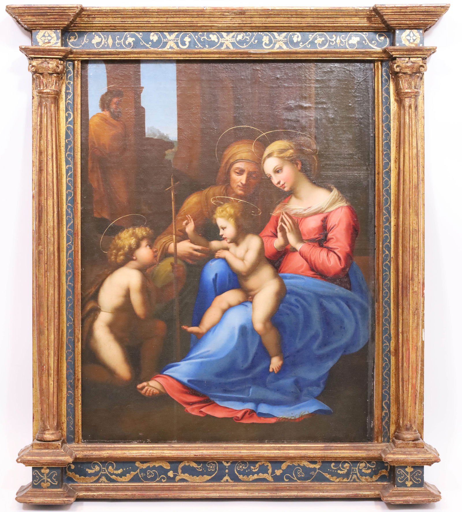 RAPHAEL (1483 - 1520) copy after. "Madonna der göttlichen Liebe". Around 1900. (1 of 6)