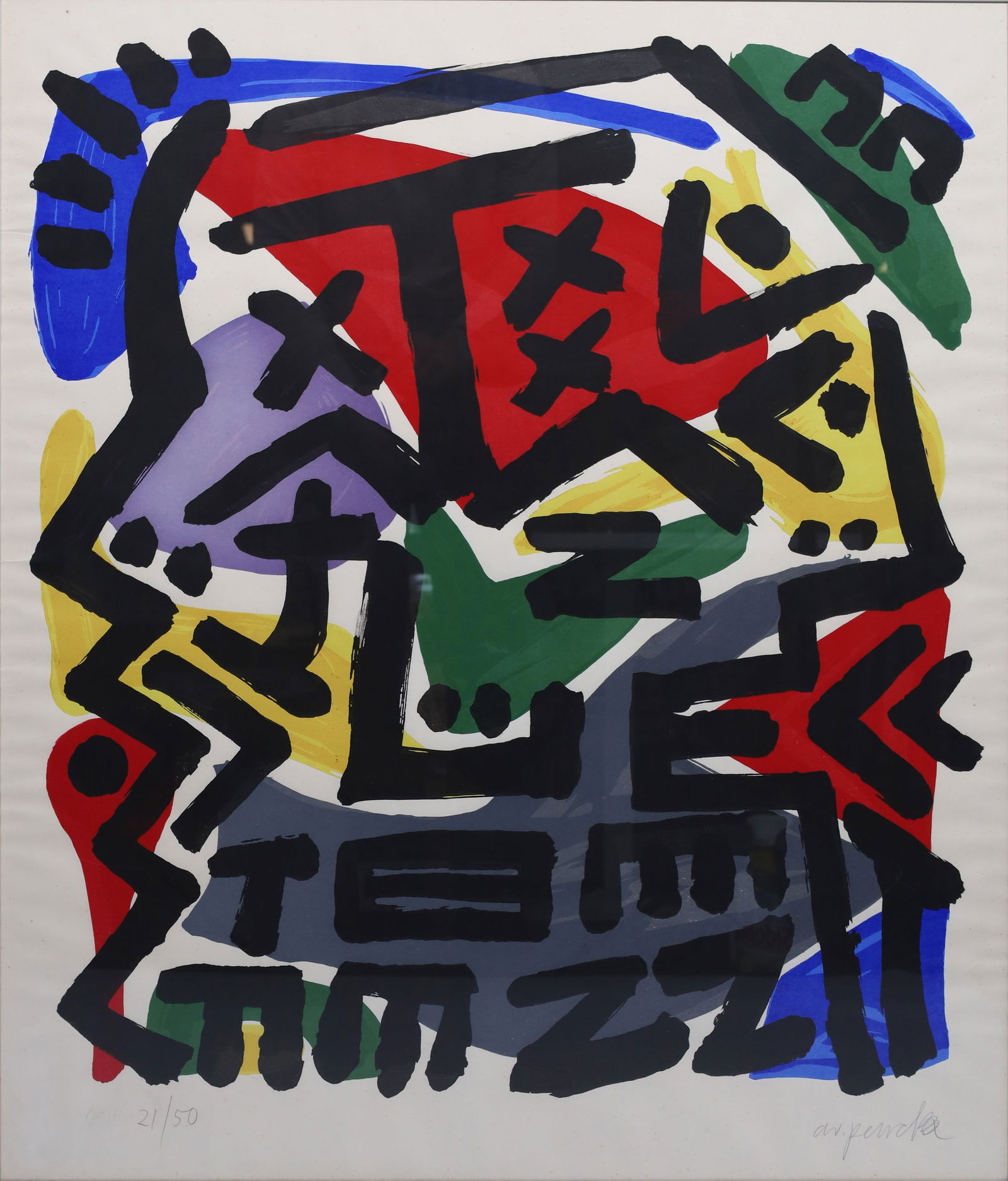 A.R. PENCK (1939 - 2017). "Honen-in-Thoughts". 1992. (1 of 10)