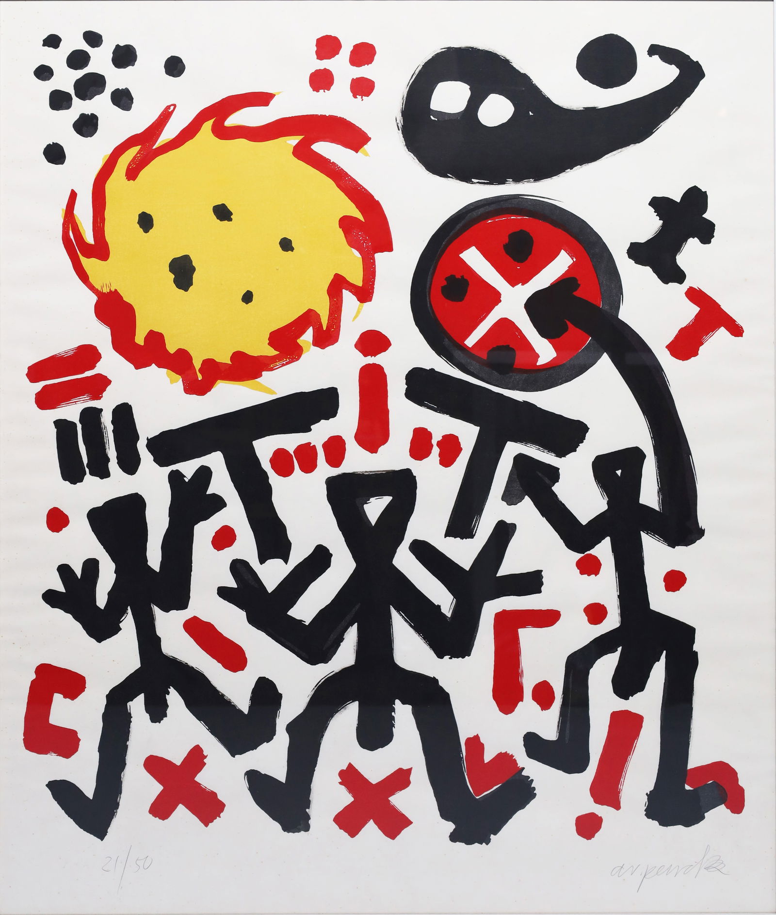 A.R. PENCK (1939 - 2017). "Honen-in-Thoughts". 1992. (1 of 10)