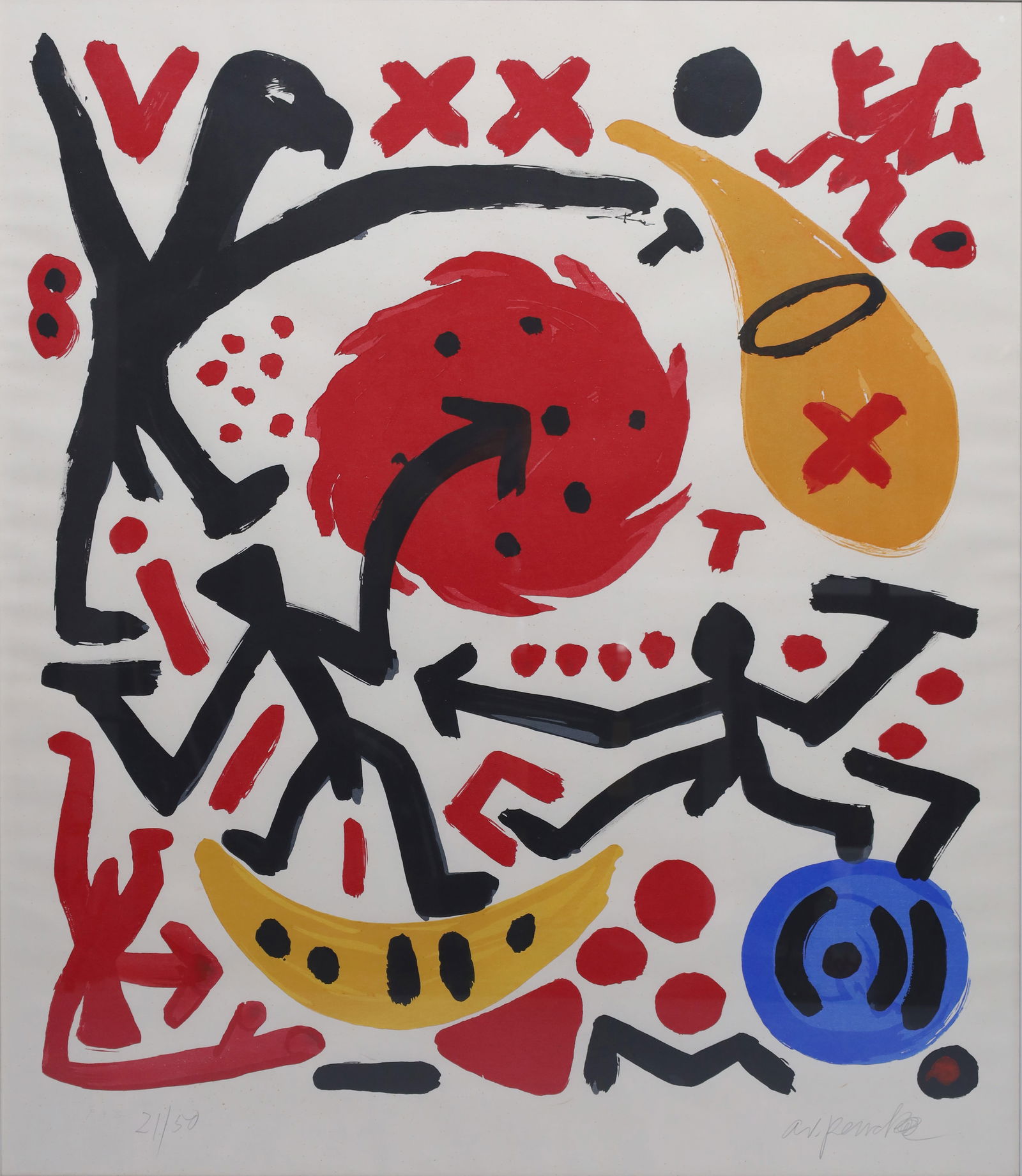A.R. PENCK (1939 - 2017). "Honen-in-Thoughts". 1992. (1 of 9)