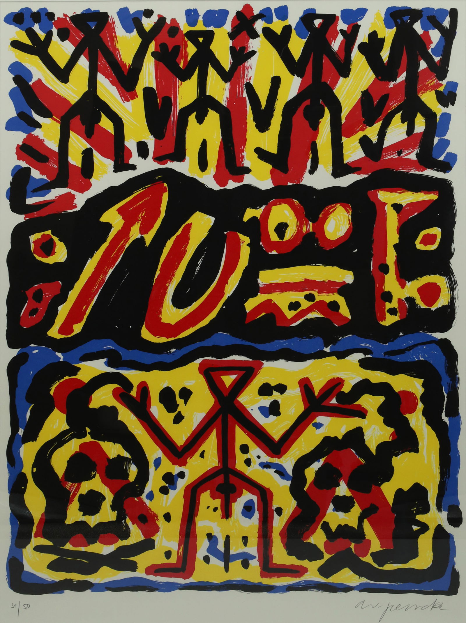 A.R. PENCK (1939 - 2017). "Korrektur". 1995. (1 of 9)