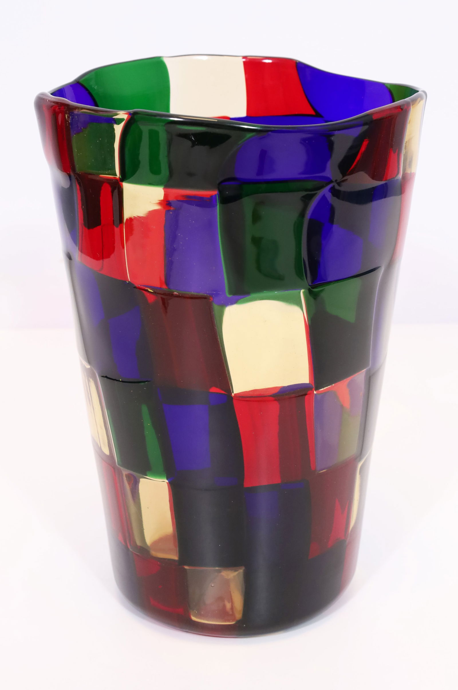 Fulvio BIANCONI (1915 - 1996). ‘Pezzato’. VENINI Murano glass vase. Italy. 2003. (1 of 8)