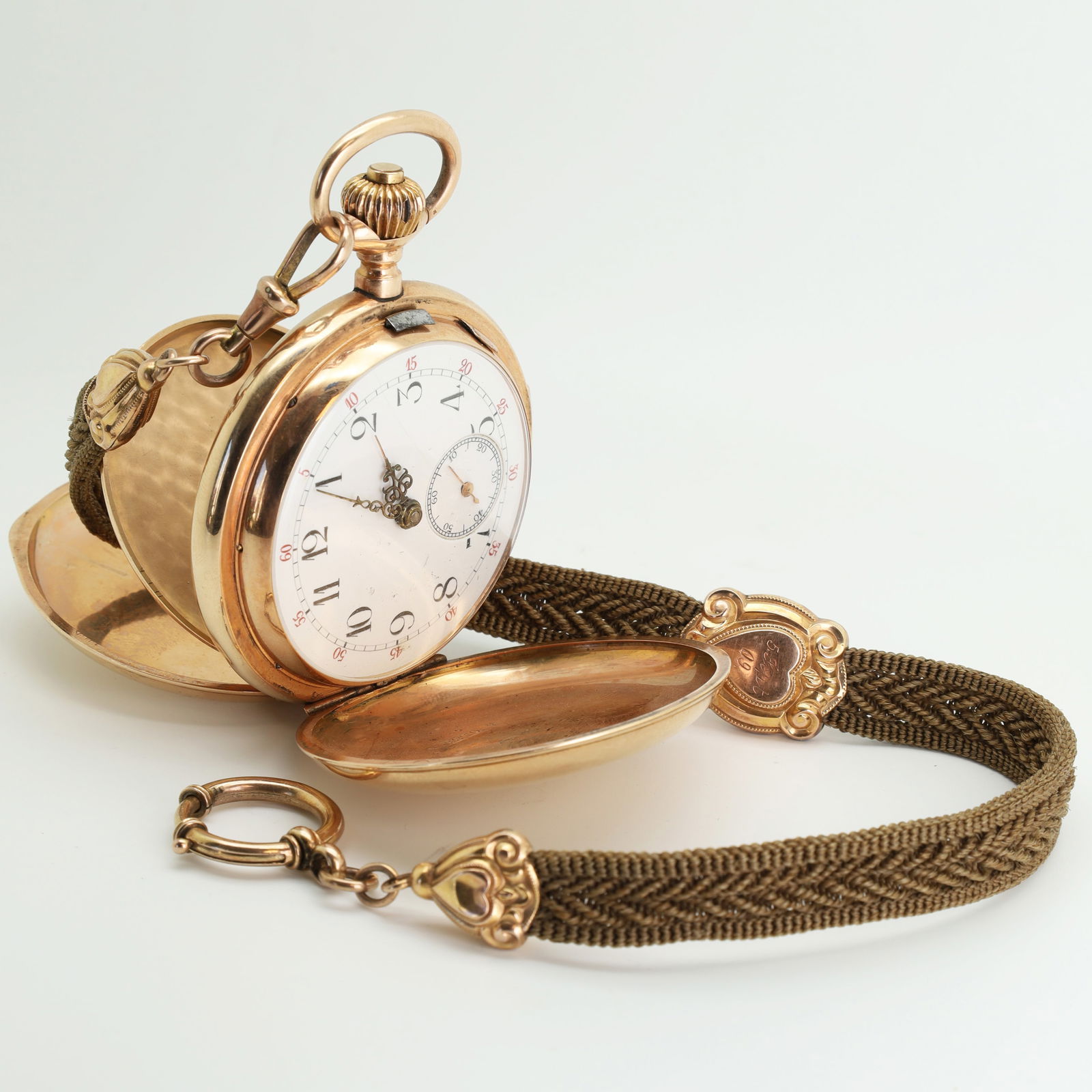 Savonette. Pocket watch. Rose gold. Repeater. Switzerland. (1 of 9)