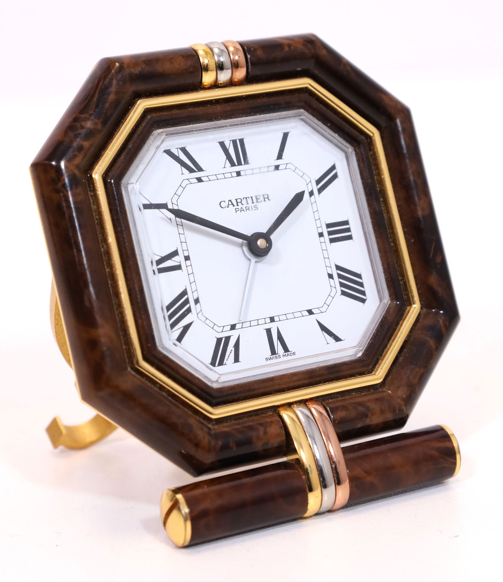 CARTIER. Travel alarm clock. Table clock. Quartz. Second half of the 20th century. (1 of 8)