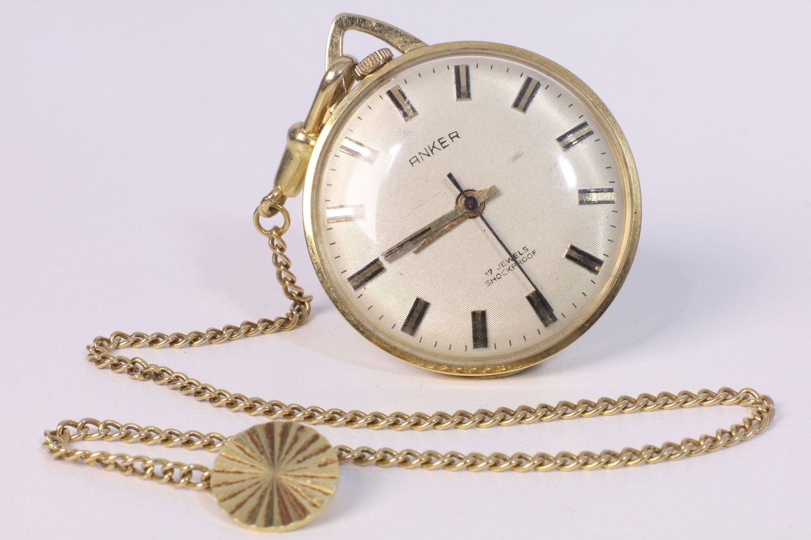 ANKER. Ladies' pocket watch with watch chain. 585 yellow gold. (1 of 5)