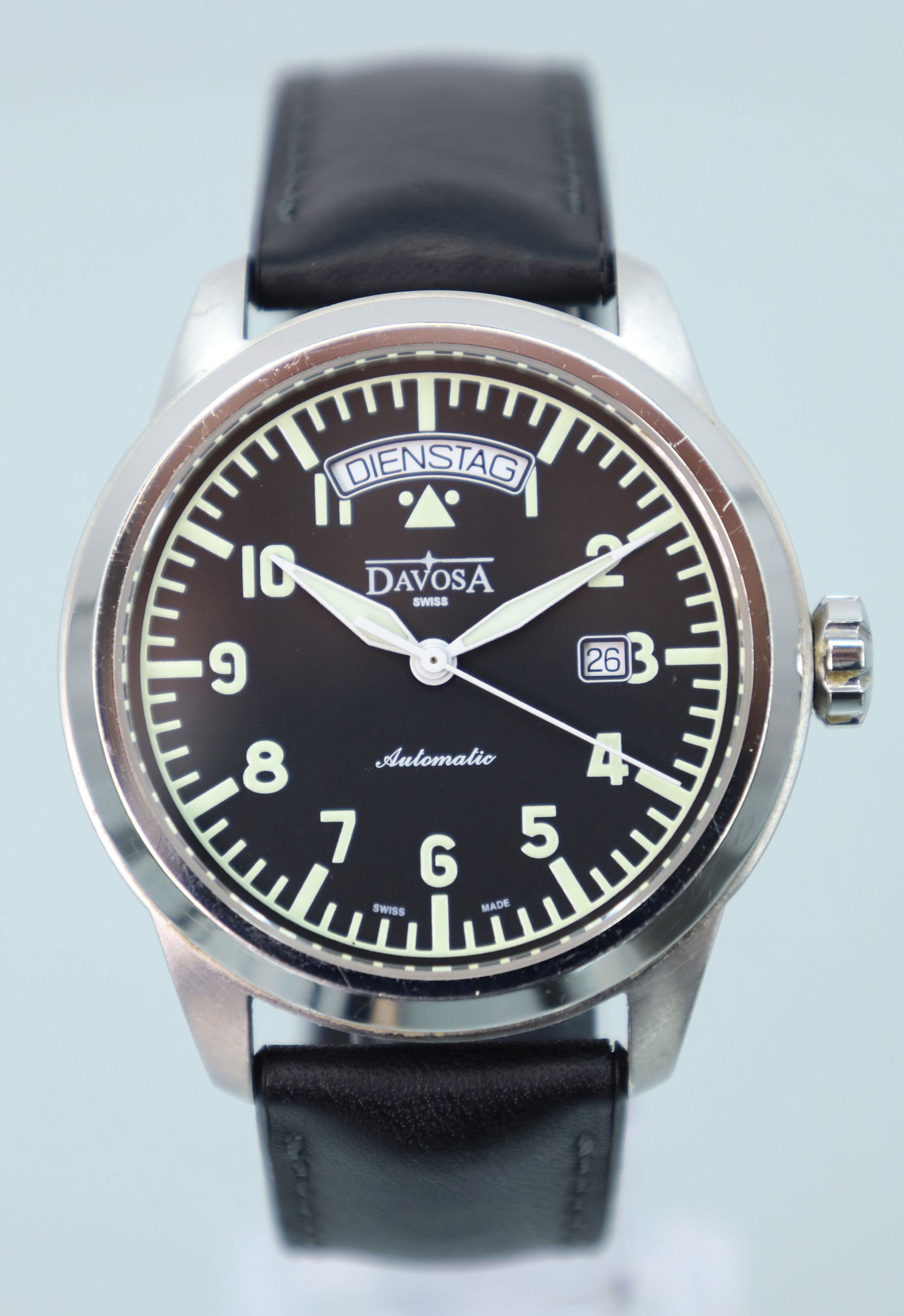 DAVOSA. Simplex Day-Date. Automatic. Men's wristwatch. Switzerland. (1 of 7)