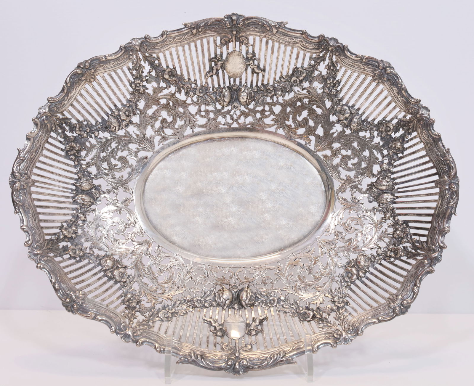 Large offering bowl / perforated bowl. 800 silver. (1 of 9)