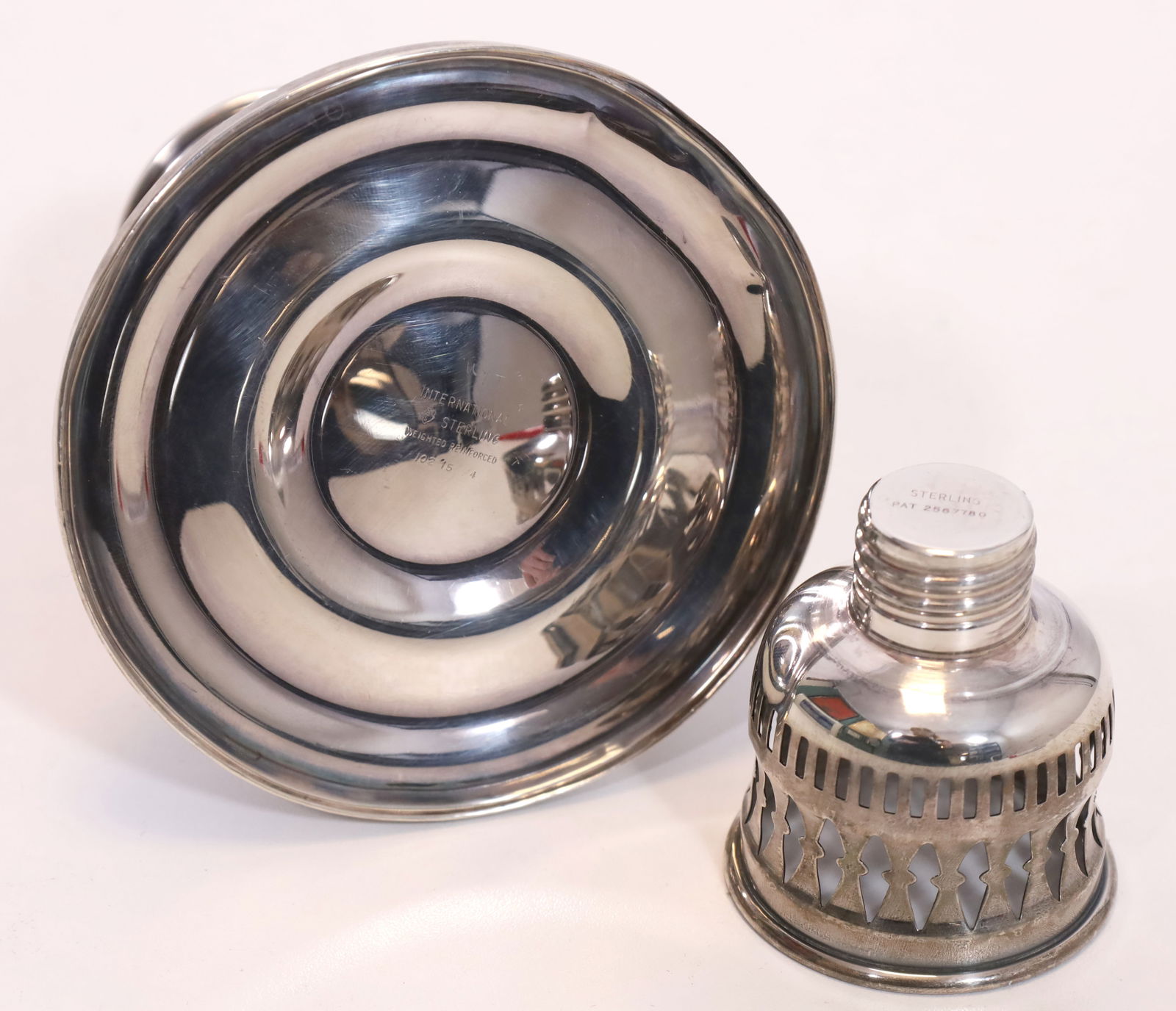 Candlestick. 925 silver. - 5