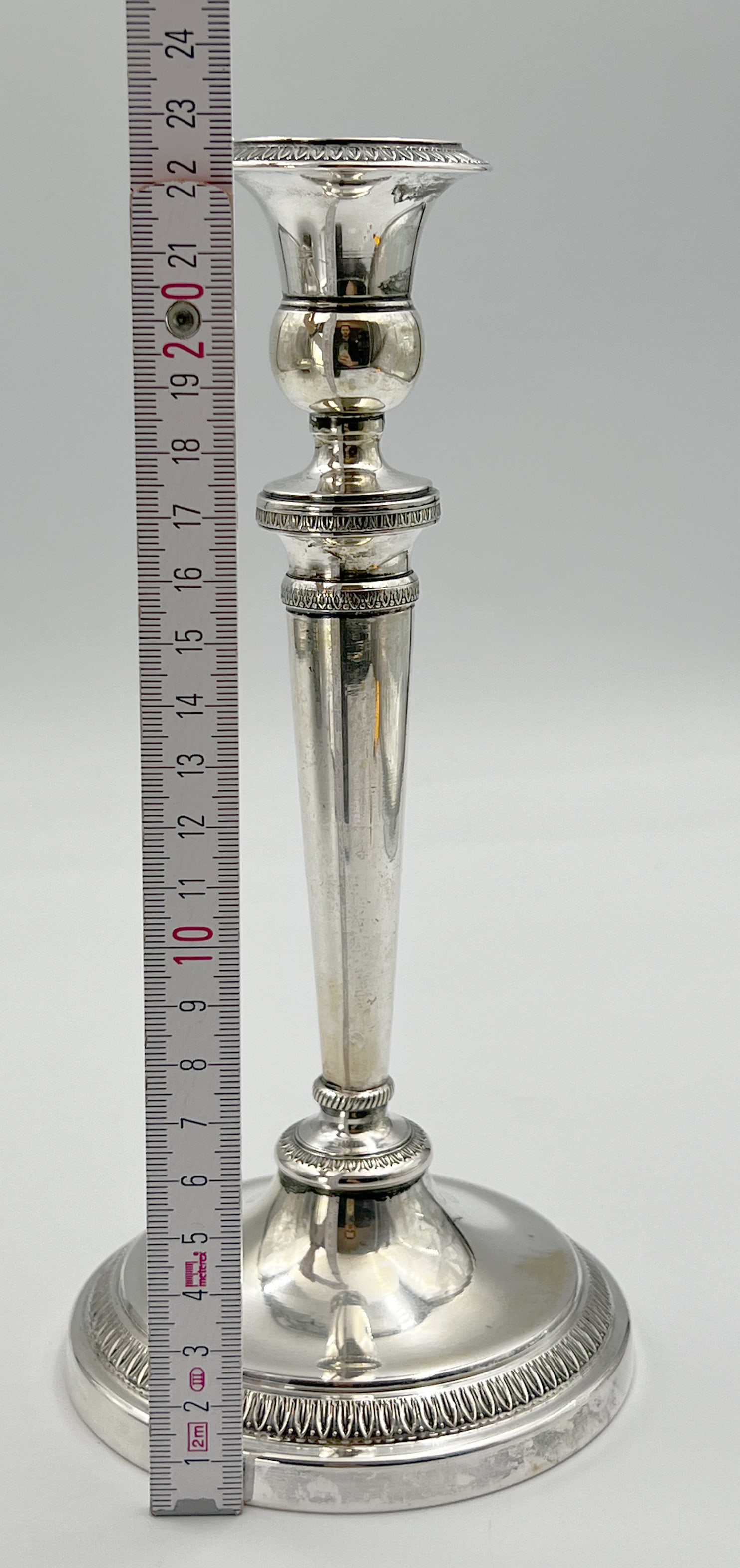 Candlestick. 800 silver. - 8