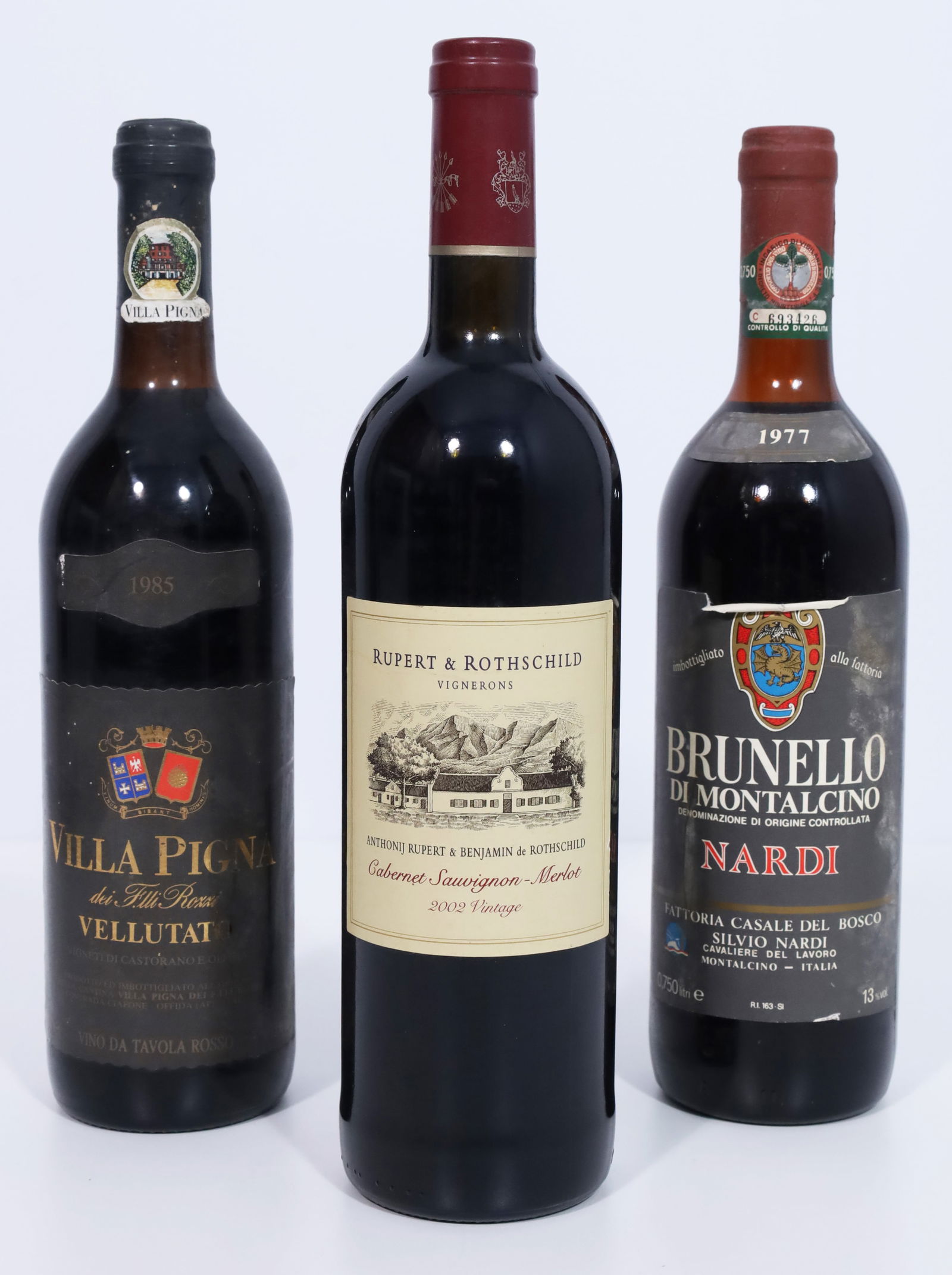 3 bottles of red wine. Different producers and vintages. (1 of 12)