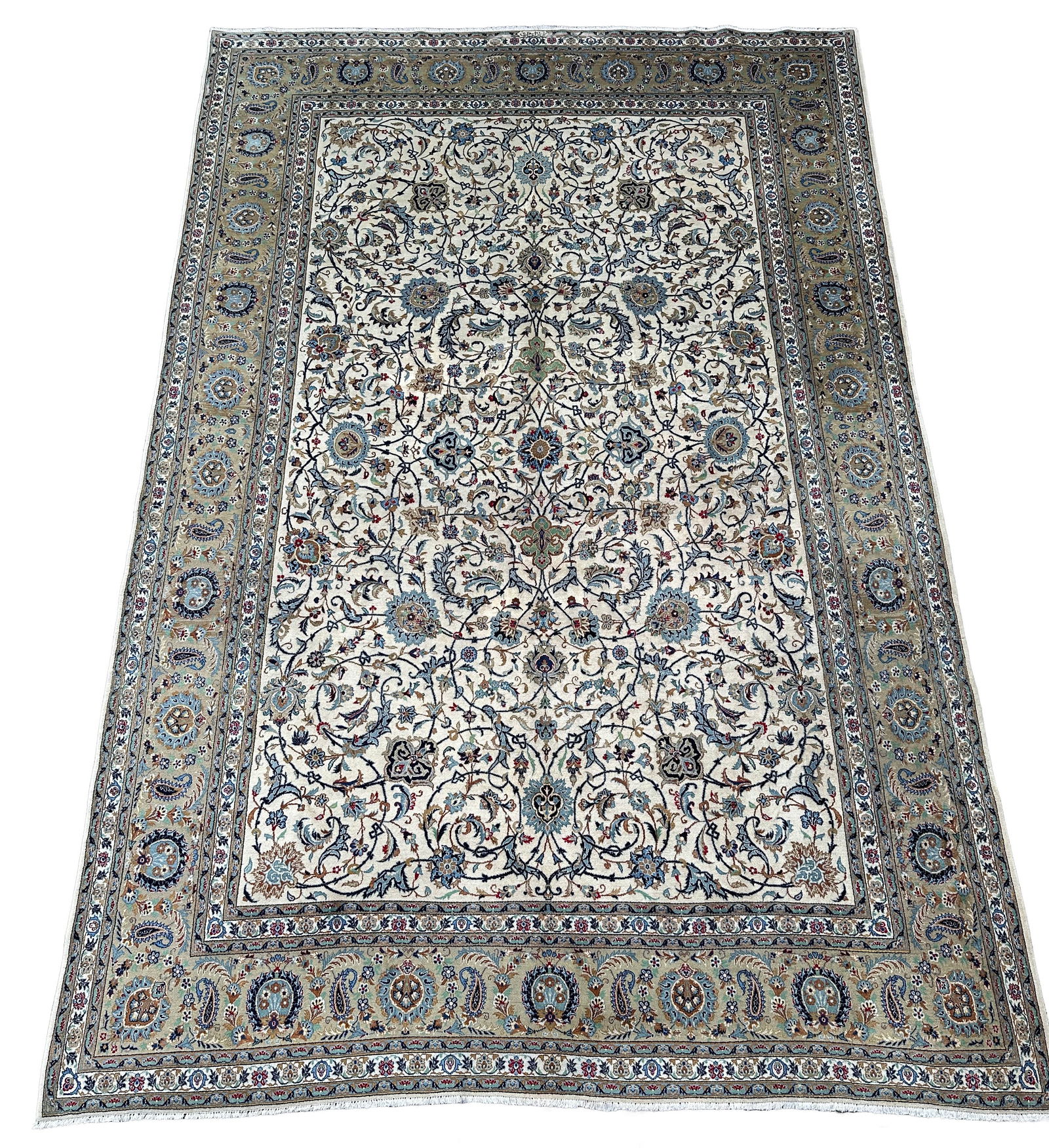 Keshan. Signed. Approx. 402 cm x 268 cm. Circa 1970. (1 of 12)