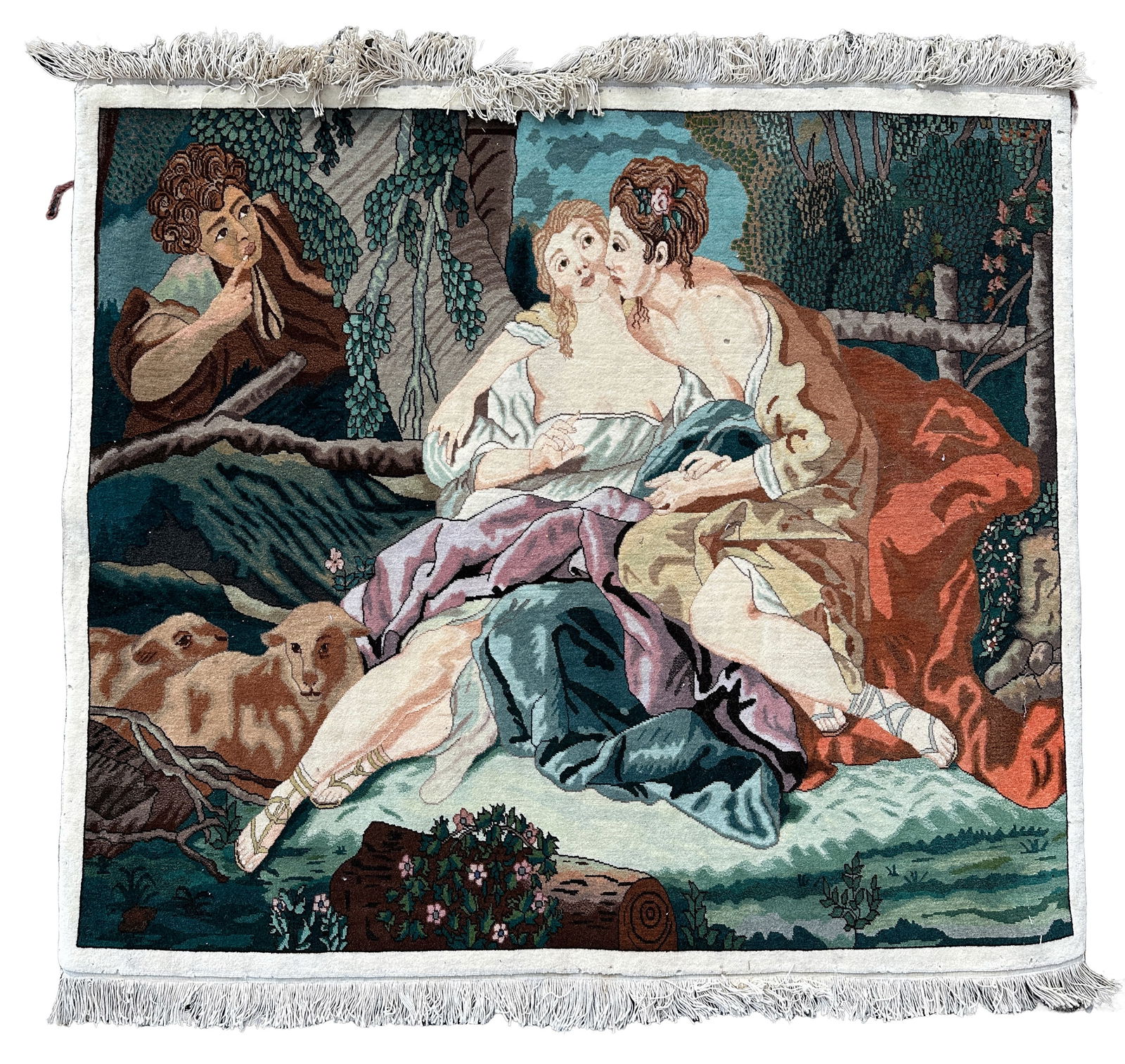 Tabriz. Tapestry. Approximately 98 cm x 102 cm. Circa 1990. (1 of 9)