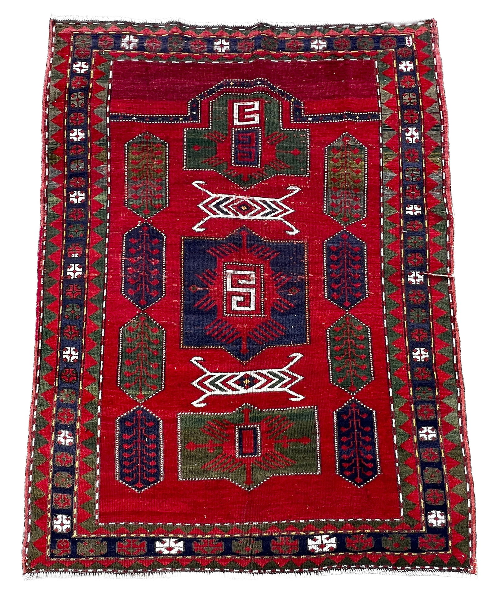 Kazak. Caucasus. Approx. 198 cm x 146 cm. Circa 1910. (1 of 12)